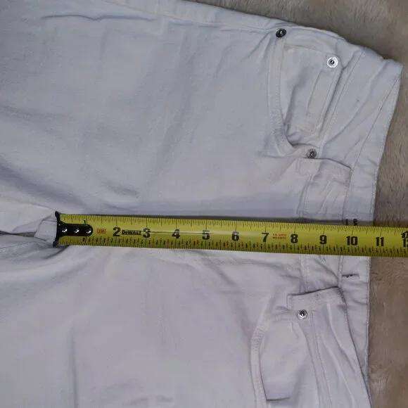 Garage White Flare Bell Bottom Jeans Women’s 3/26 Raw Hem Boho - Picture 6 of 10